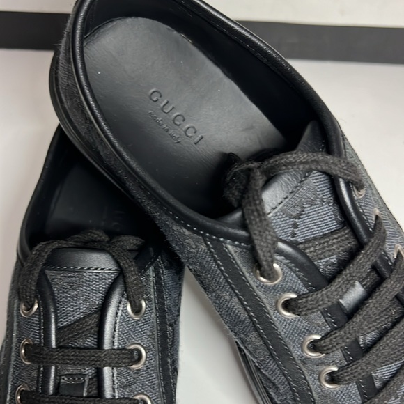 Gucci Canvas & Leather Black Sneaker Women’s Size US 7.5 - Picture 3 of 16